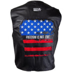 Officially Licensed Hustler Mens Freedom is Not Free Embroidered Distressed USA