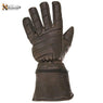 Xelement XG230 'Driving Retro' Men's Brown Leather Gauntlet Motorcycle Gloves