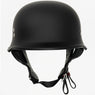 Outlaw Helmets T99 Matte Black German Style Motorcycle Half Helmet for Men & Women DOT Approved - Adult Unisex Skull Cap for Bike Scooter ATV UTV Chopper Skateboard