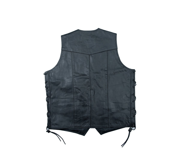 Lucky Leather 117 SL Men's Motorcycle Vest