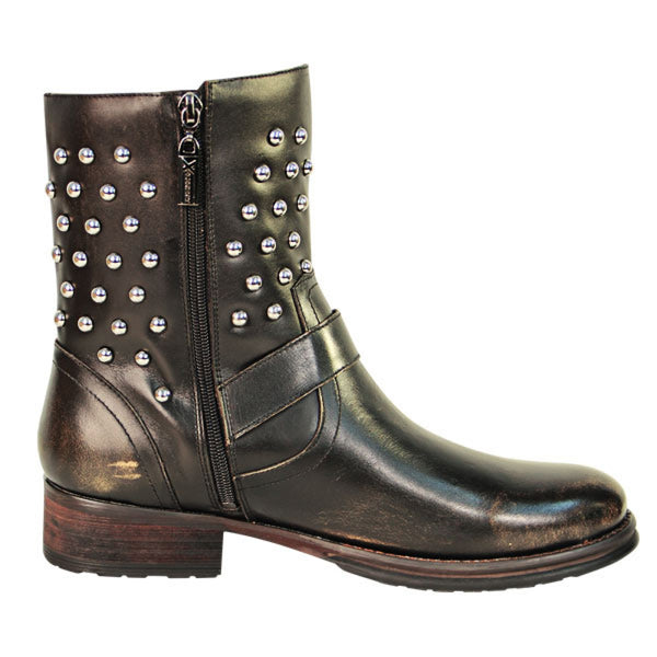 Xelement Men's Engineer Stud Brown Leather Boots