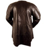 Ladies Lucky Leather 83 Chocolate Brown Soft Touch Supple Lambskin Collarless Leather Coat with One Button Collar
