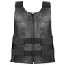 Xelement B263 Men's Black Bulletproof Style Tactical Street Cowhide Leather Vest