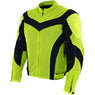 (ARCHIVED) Xelement CF-6019-66 Men's 'Invasion' Neon Green Textile Armored Motorcycle Jacket