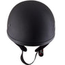 Outlaw Helmets HT1 Hustler Solid Matte Black Motorcycle Half Helmet for Men & Women DOT Approved - Adult Unisex Skull Cap for Bike Scooter ATV UTV Chopper Skateboard