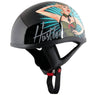 Outlaw Helmets HT1 Hustler Glossy Black Its Just Sex Motorcycle Half Helmet for Men & Women DOT Approved - Adult Unisex Skull Cap for Bike Scooter ATV UTV Chopper Skateboard