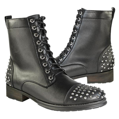 Xelement 9025 Mens Studded Leather Motorcycle Boot