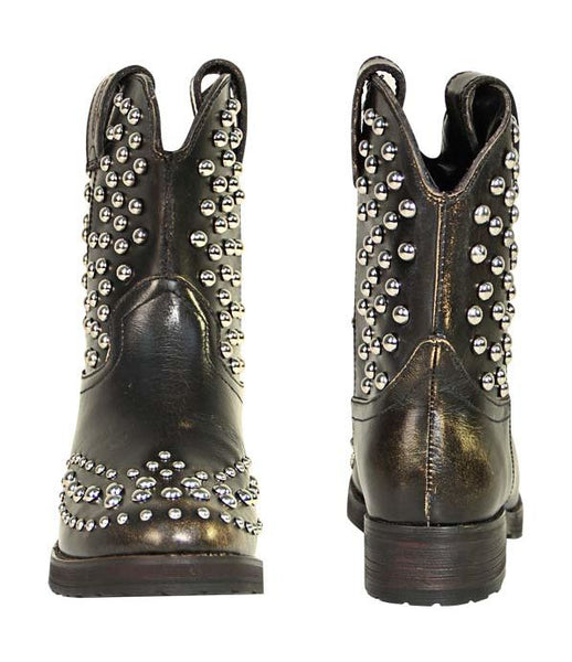 Xelement LU8032 Womens Cowgirl Stud Leather Boots