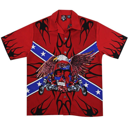 Dragonfly Roadhouse Rebel Chopper Button up Short Sleeve Shirt