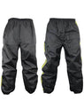 Xelement RN4782 Men's Black and Yellow 2-Piece Motorcycle Rain Suit with Boot Strap